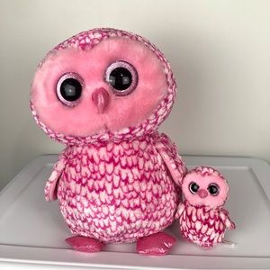 Ty Pinky Owl Large and Small Set of 2